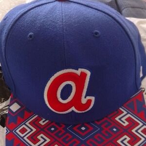 MLB Atlanta Braves Cap with Blue Red Accents 7 5/8